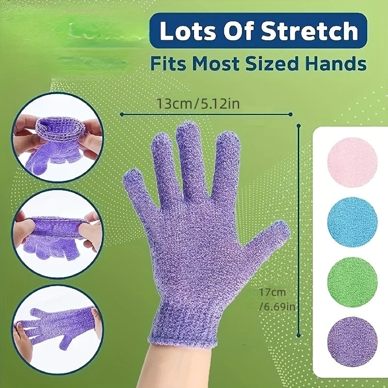 Colourful Exfoliating Gloves