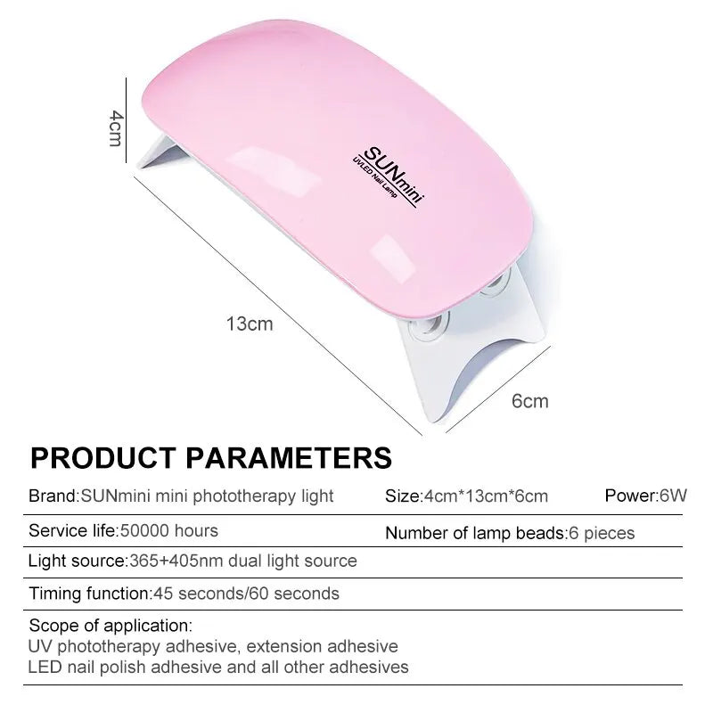 6W Mini UV Nail Lamp