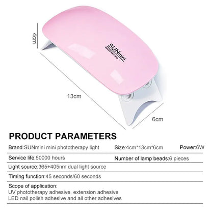 6W Mini UV Nail Lamp