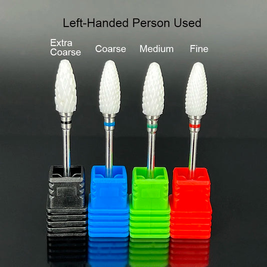 Left-Handed Ceramic Nail Drill Bit