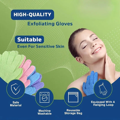 Colourful Exfoliating Gloves