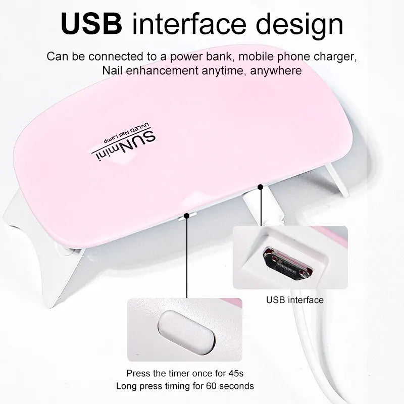 6W Mini UV Nail Lamp